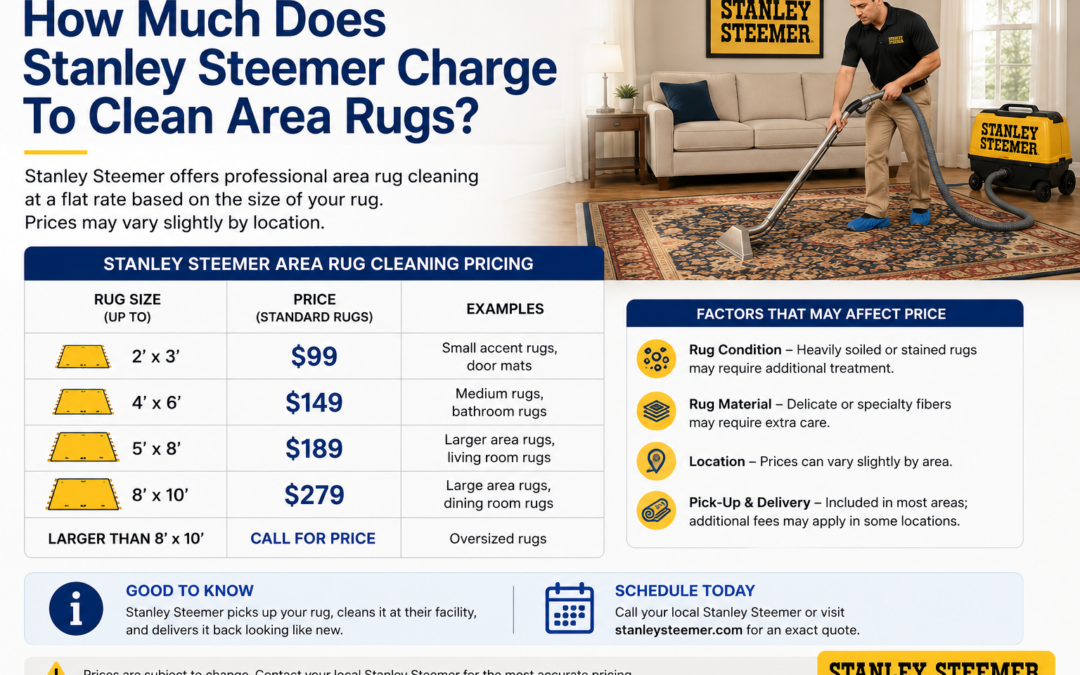 How Much Does Stanley Steemer Charge To Clean Area Rugs