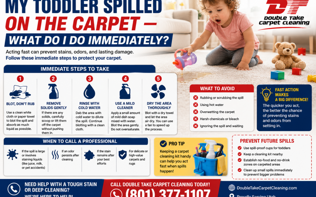 My Toddler Spilled On The Carpet — What Do I Do Immediately?