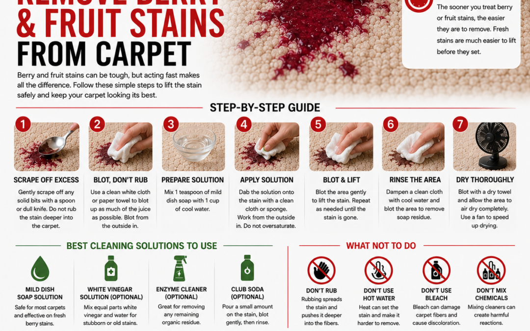 How to Remove Berry and Fruit Stains from Carpet